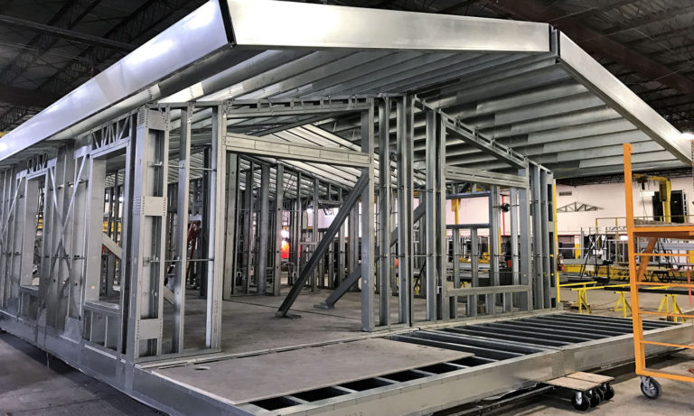 Barndominium factory frame in Ohio