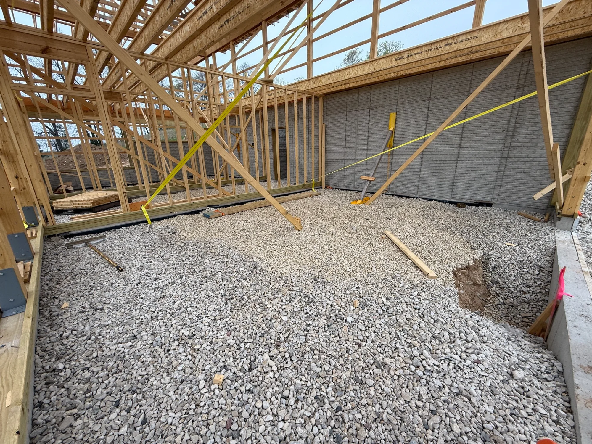 Wood frame barndominium construction in Ohio